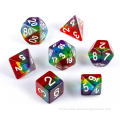 Transparent Rainbow Polyhedral RPG Dice Set for D&D Dungeons and Dragons Game